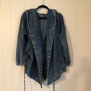 Soft denim over coat